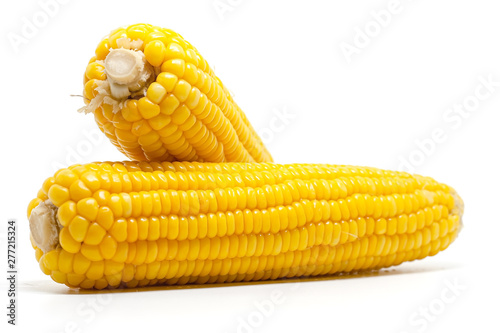 Sweet corn on white backgro...