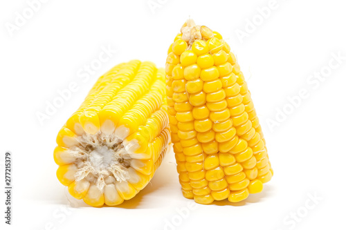 Sweet corn on white backgro...