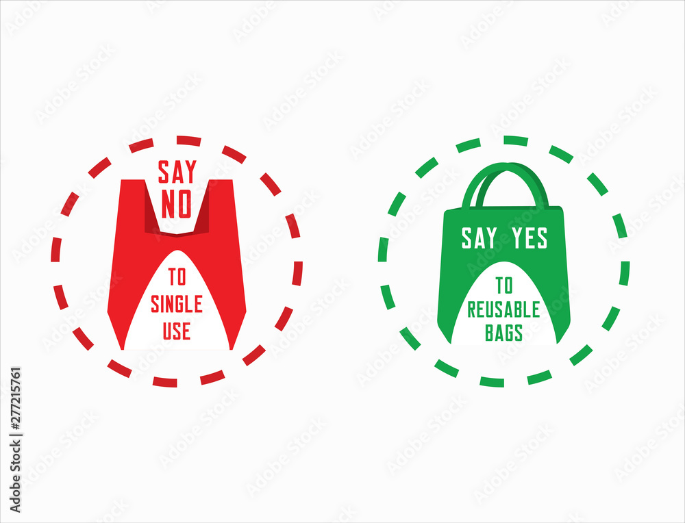Say no to Single use plastic bags! Global warming pollution effect