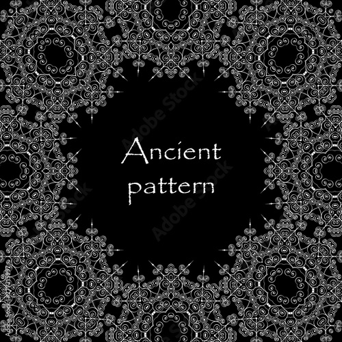 Geometrical abstract vector art deco pattern from gold hand drawn elements. Textile fantasy print. Wrapping paper.