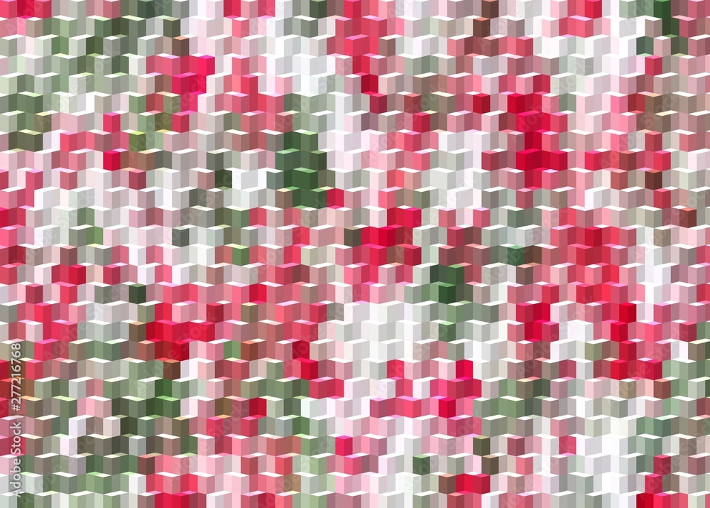 Fototapeta premium isometric texture red green abstract background