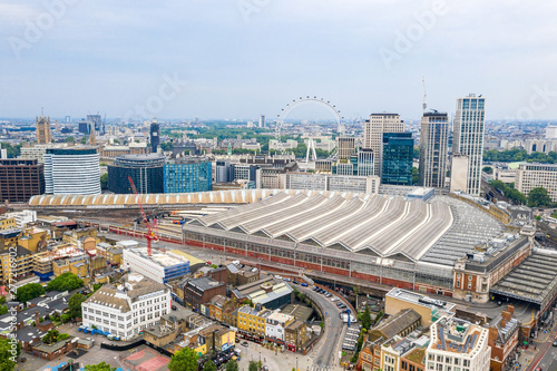 Photography Aerial view of the Waterloo station in London, UK.