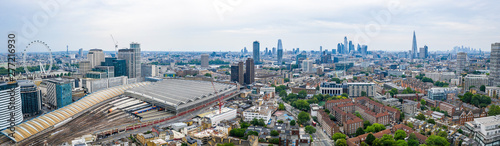 Fotografie, Obraz Aerial view of the Waterloo station in London, UK.