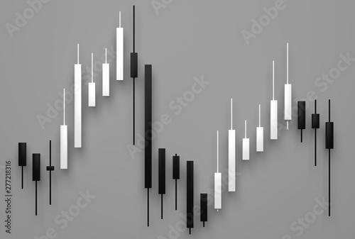 stock market diagram as business symbol - 3D Illustration