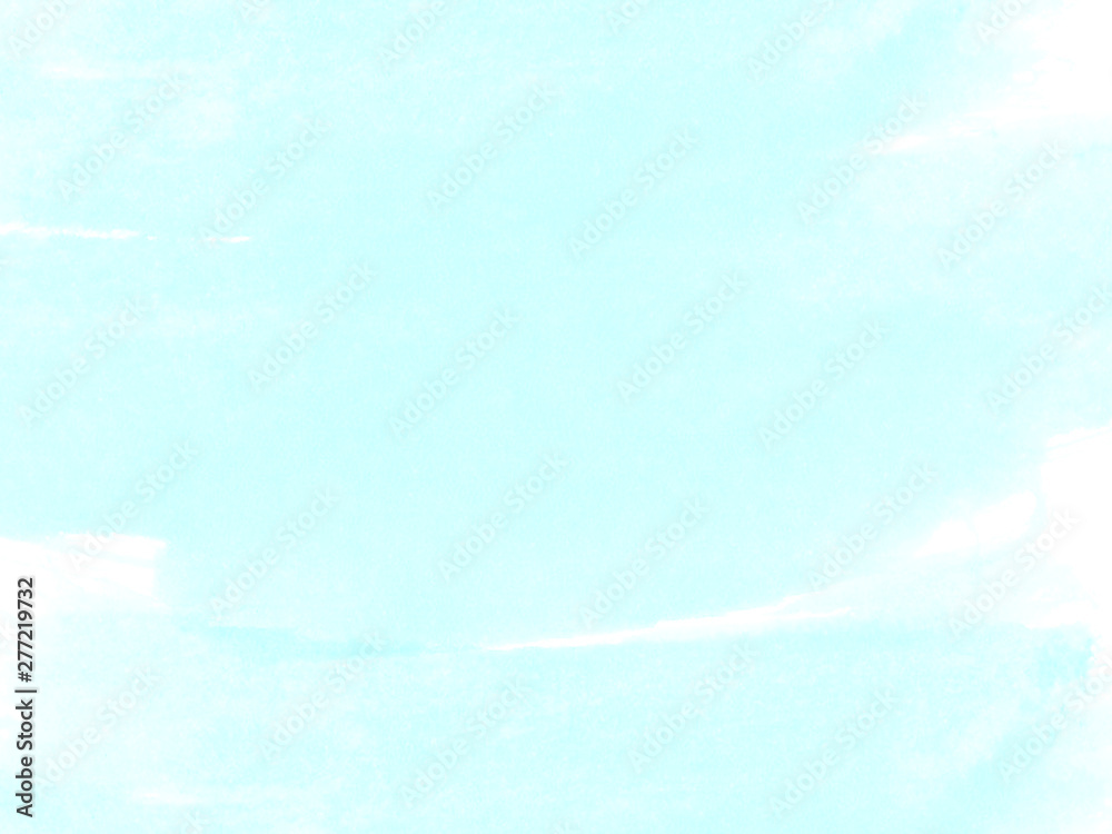 Fototapeta premium Abstract pattern in delicate blue watercolor on white paper