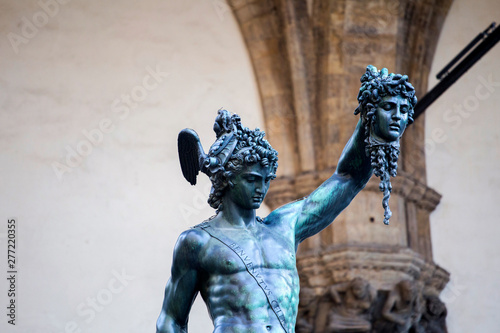Perseus killed Medusa statue on Piazza della Signoria in Florence - Italy