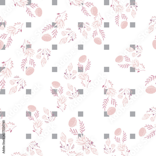 Japanese template with japanese flowers lotus for decorative design. Fabric pattern. Beautiful vector background.