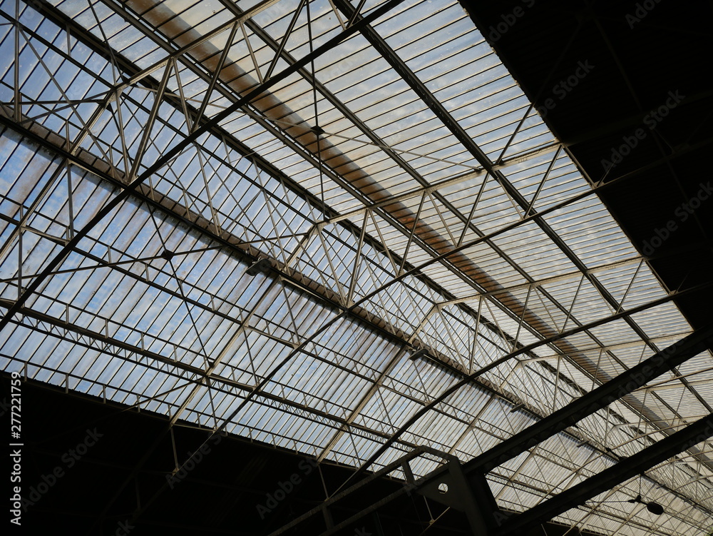 Fototapeta premium Dach eines Bahnhofes