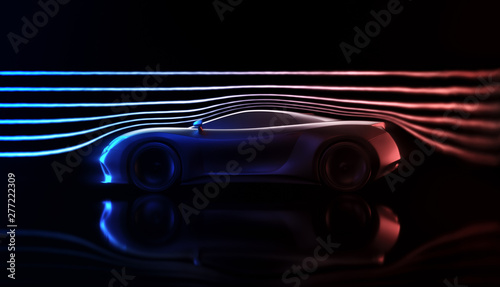 Aerodynamic Wind Tunnel Sports Car Concept photo