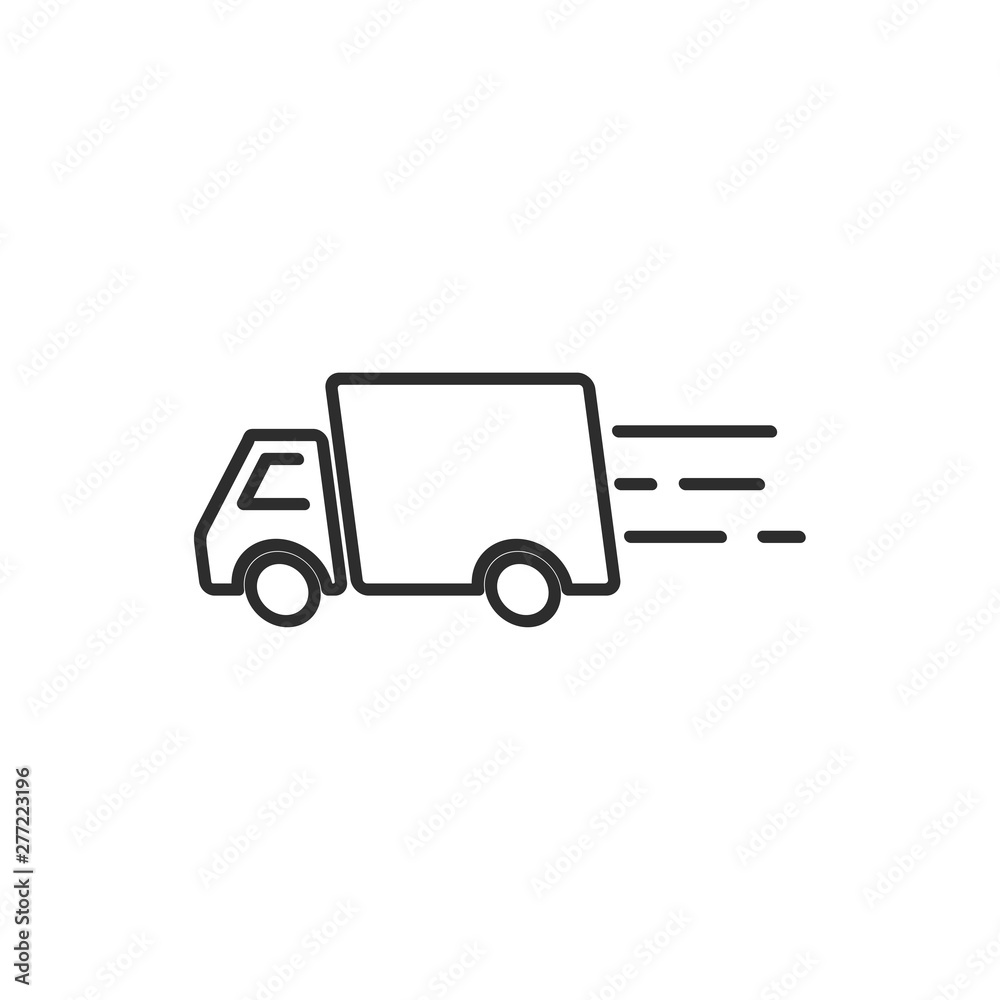 Truck Car icon template black color editable. Delivery Truck symbol vector sign isolated on white background. Simple logo vector illustration for graphic and web design. Truck Car icon template black color editable. Delivery Truck symbol vector sign isolated on white background. Simple logo vector illustration for graphic and web design.