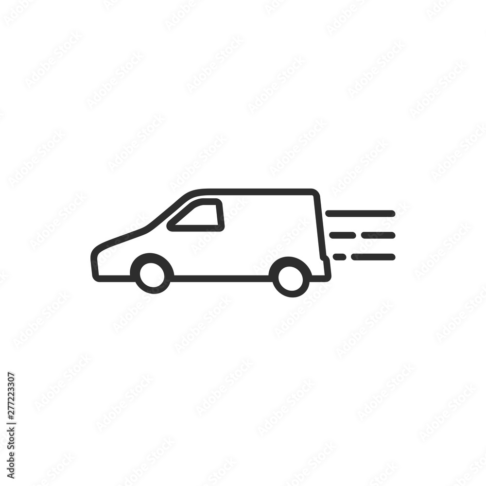 Truck Car icon template black color editable. Delivery Truck symbol vector sign isolated on white background. Simple logo vector illustration for graphic and web design.