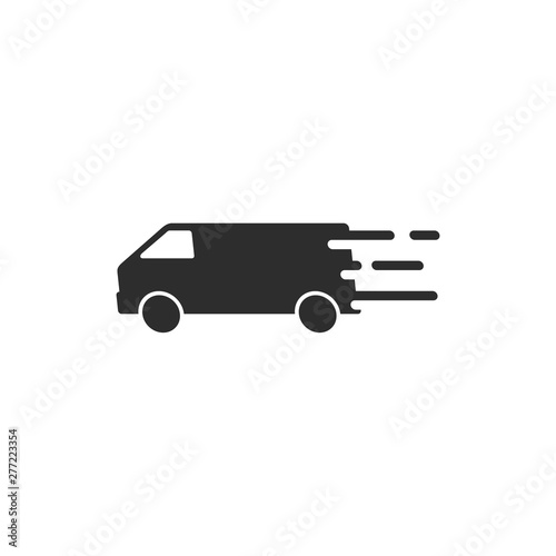 Truck Car icon template black color editable. Delivery Truck symbol vector sign isolated on white background. Simple logo vector illustration for graphic and web design. © Frog_Ground