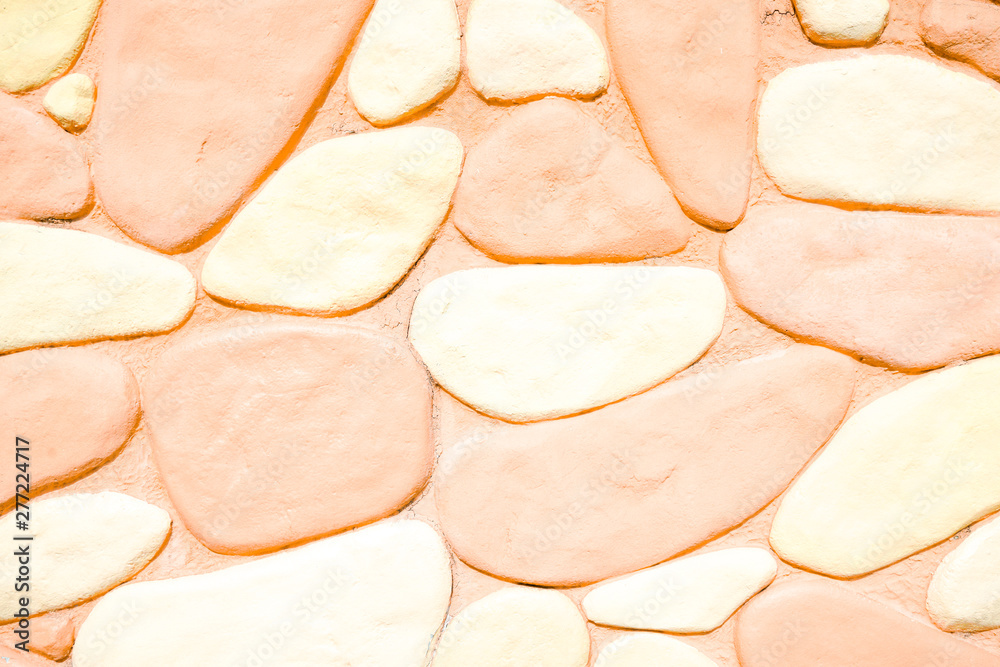 Colorful Round shape stone wall background Colorful Round shape stone wall background