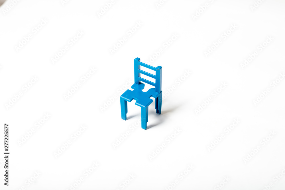 Blue toy chair isolated on white background. Blue toy chair isolated on white background.