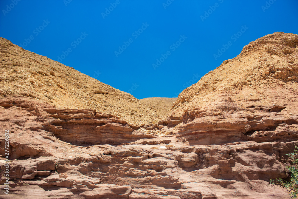 desert sand stone rocky Red Canyon mountain background scenic landscape heritage Israeli natural touristic destination place
