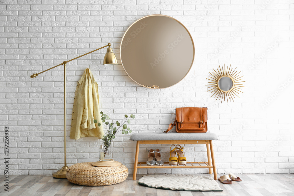 Hallway mirror on sale with storage
