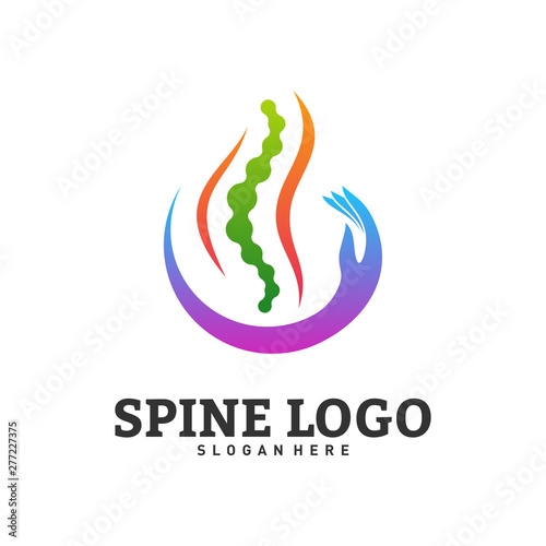 Spine Care logo design concept vector. Chiropractic logo template. Medical Spine Logo vector