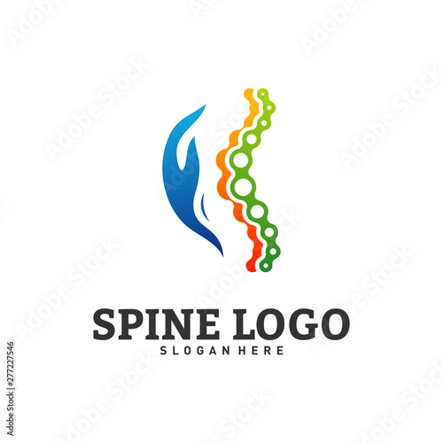 Spine Care logo design concept vector. Chiropractic logo template. Medical Spine Logo vector