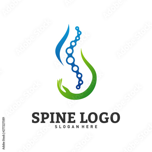 Spine Care logo design concept vector. Chiropractic logo template. Medical Spine Logo vector