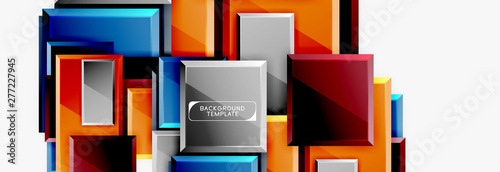 Minimal square banner abstract background