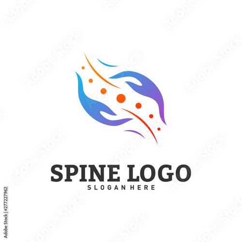 Spine Care logo design concept vector. Chiropractic logo template. Medical Spine Logo vector
