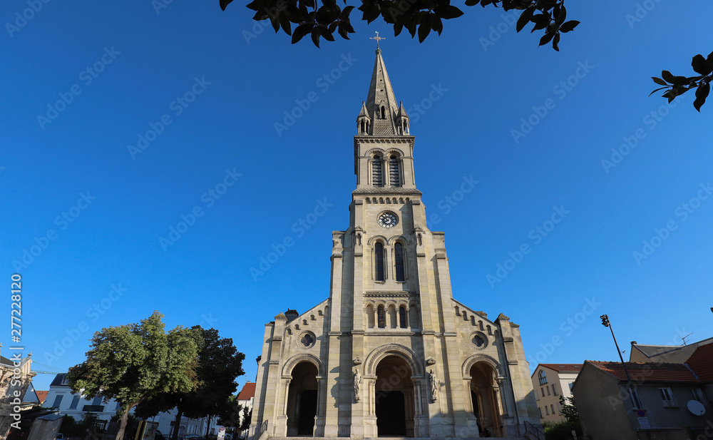 Church located in the city of Argenteuil and named Basilique Saint Denys. France.