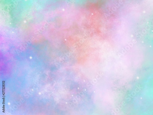 Colorful magic glitter glow festive abstract background.