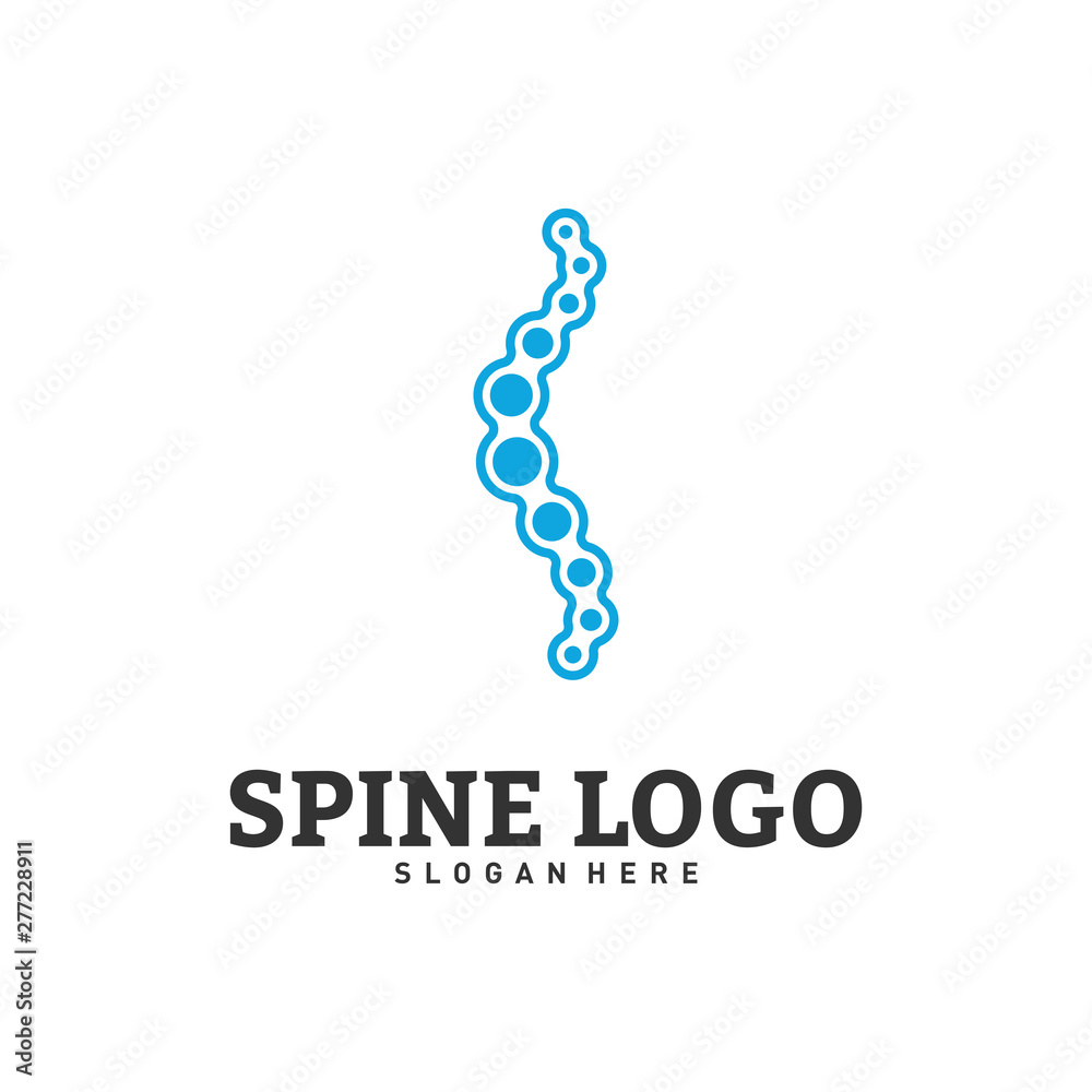 Fototapeta premium Spine logo design concept vector. Chiropractic logo template. Medical Spine Logo vector