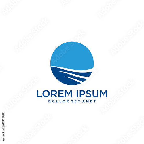 ocean logo vector icon download template