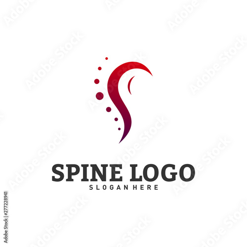 Spine logo design concept vector. Chiropractic logo template. Medical Spine Logo vector