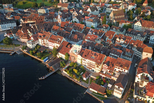 Aerial of Zug Old Town, Switzerland
