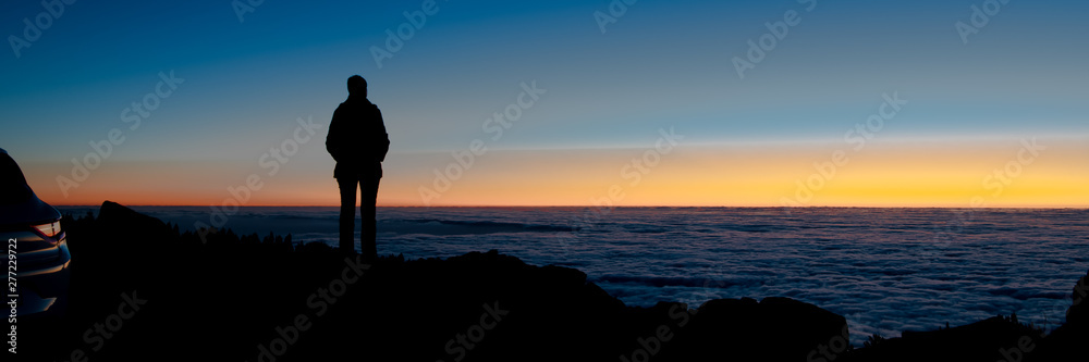 Sunset landscape on the island of Tenerife