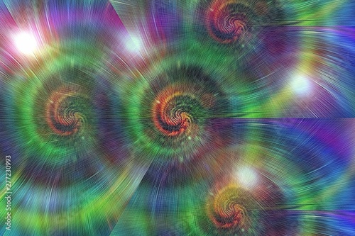 abstract fractal background  wallpaper with a curved digital colorful spiral