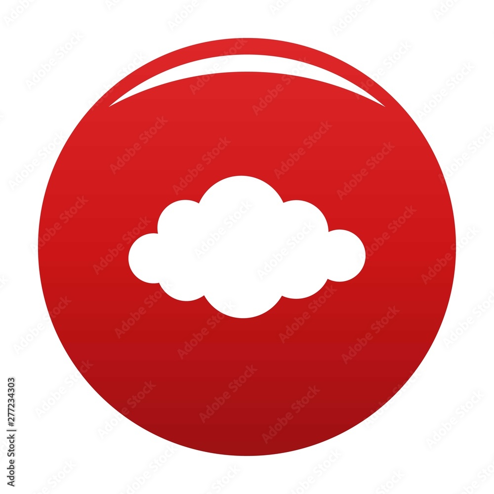 Cloud in sky icon. Simple illustration of cloud in sky vector icon for any design red Cloud in sky icon. Simple illustration of cloud in sky vector icon for any design red