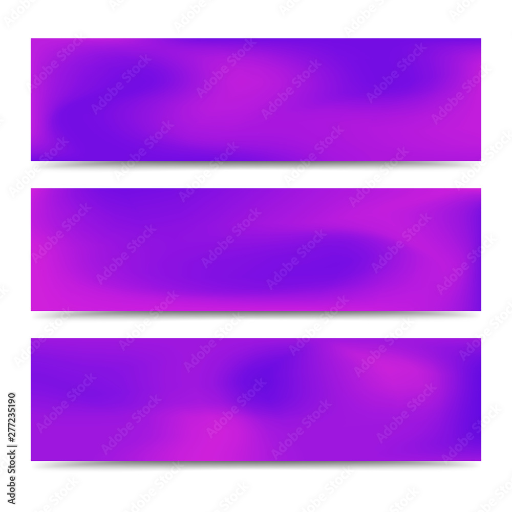 Smooth abstract blurred gradient purple banners Smooth abstract blurred gradient purple banners