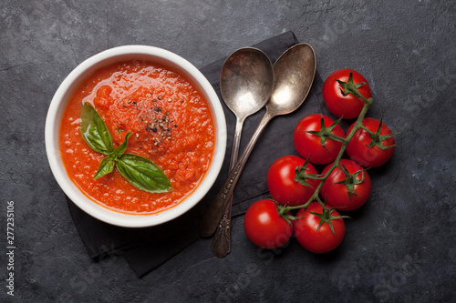 Cold gazpacho soup