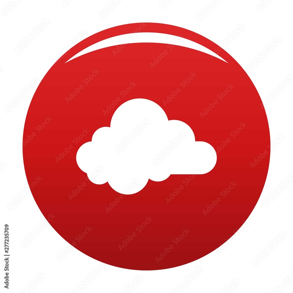 Small cloud icon. Simple illustration of small cloud vector icon for any design red Small cloud icon. Simple illustration of small cloud vector icon for any design red