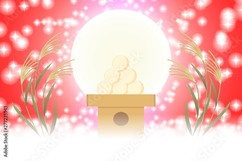 #Background #wallpaper #Vector #Illustration #design #image #Japan #china #Asia #free_size #背景 #壁紙 #ベクター #イラスト #デザイン #無料 #無料素材 #バックグラウンド #フリー素材 #イメージ #和風素材 #日本 お月見,十五夜,秋,満月,すすき,月夜,中秋の名月,かぐや姫,竹取物語