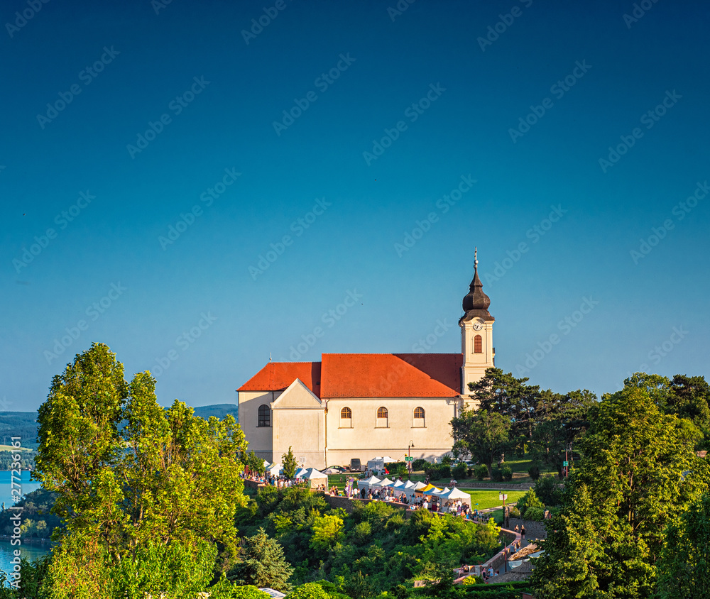 View on Tihany Abbey in summer