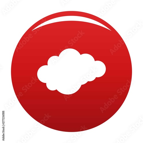 Cloud with downfall icon. Simple illustration of cloud with downfall vector icon for any design red