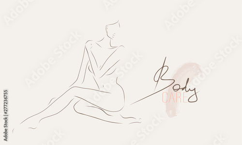 Tablou canvas Slender body of young woman