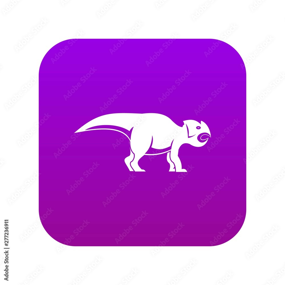 Ceratopsians dinosaur icon digital purple for any design isolated on white vector illustration Ceratopsians dinosaur icon digital purple for any design isolated on white vector illustration