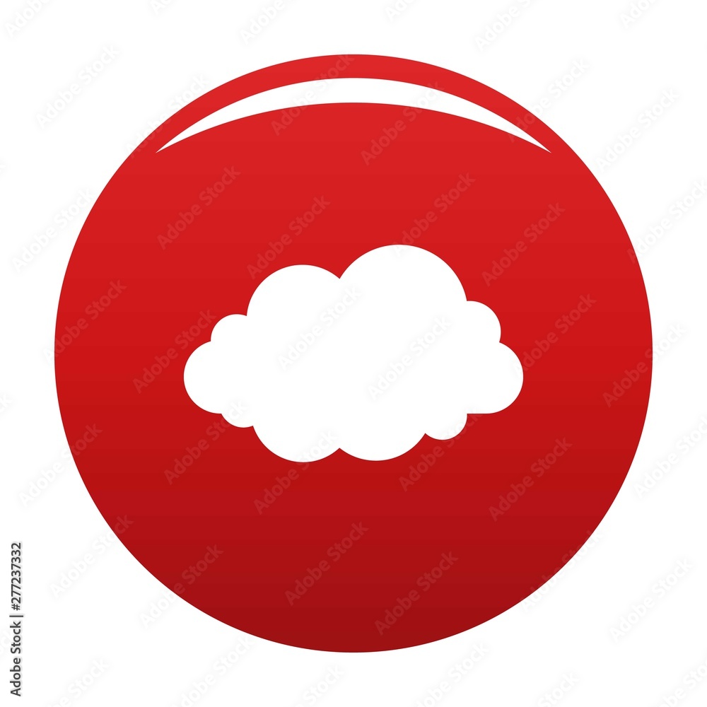 Wavy cloud icon. Simple illustration of wavy cloud vector icon for any design red Wavy cloud icon. Simple illustration of wavy cloud vector icon for any design red