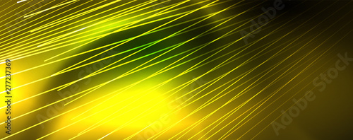 Vector neon light lines concept, abstract background