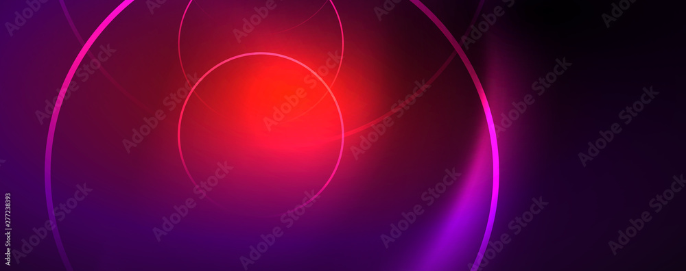 Shiny neon lights, dark abstract background with blurred magic neon light curved lines Shiny neon lights, dark abstract background with blurred magic neon light curved lines