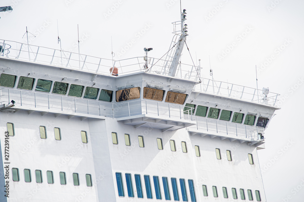 The bridge of a large ferry. The bridge of a large ferry.