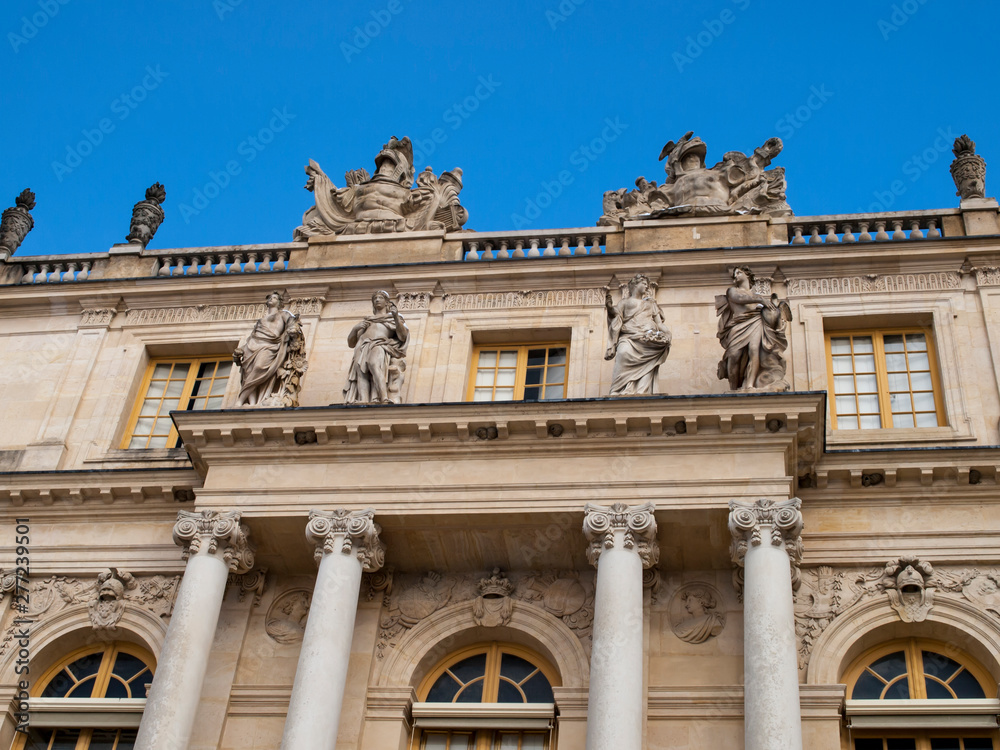 fragment of the facade of the Palace of Versailles fragment of the facade of the Palace of Versailles