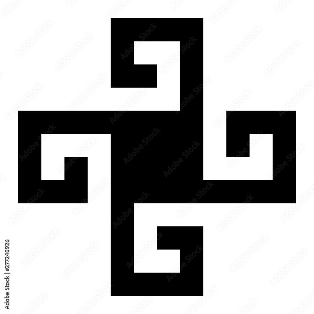 Aztec swastika symbol