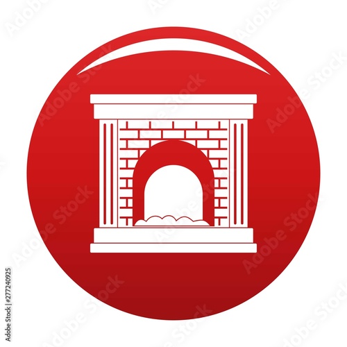 Fireplace for fire icon. Simple illustration of fireplace for fire vector icon for any design red