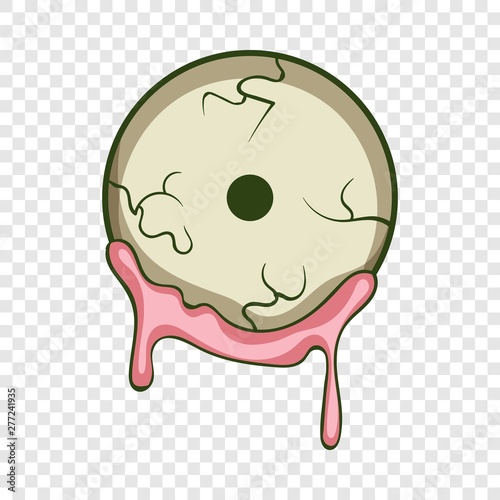Zombie eye icon. Cartoon illustration of zombie eye vector icon for web